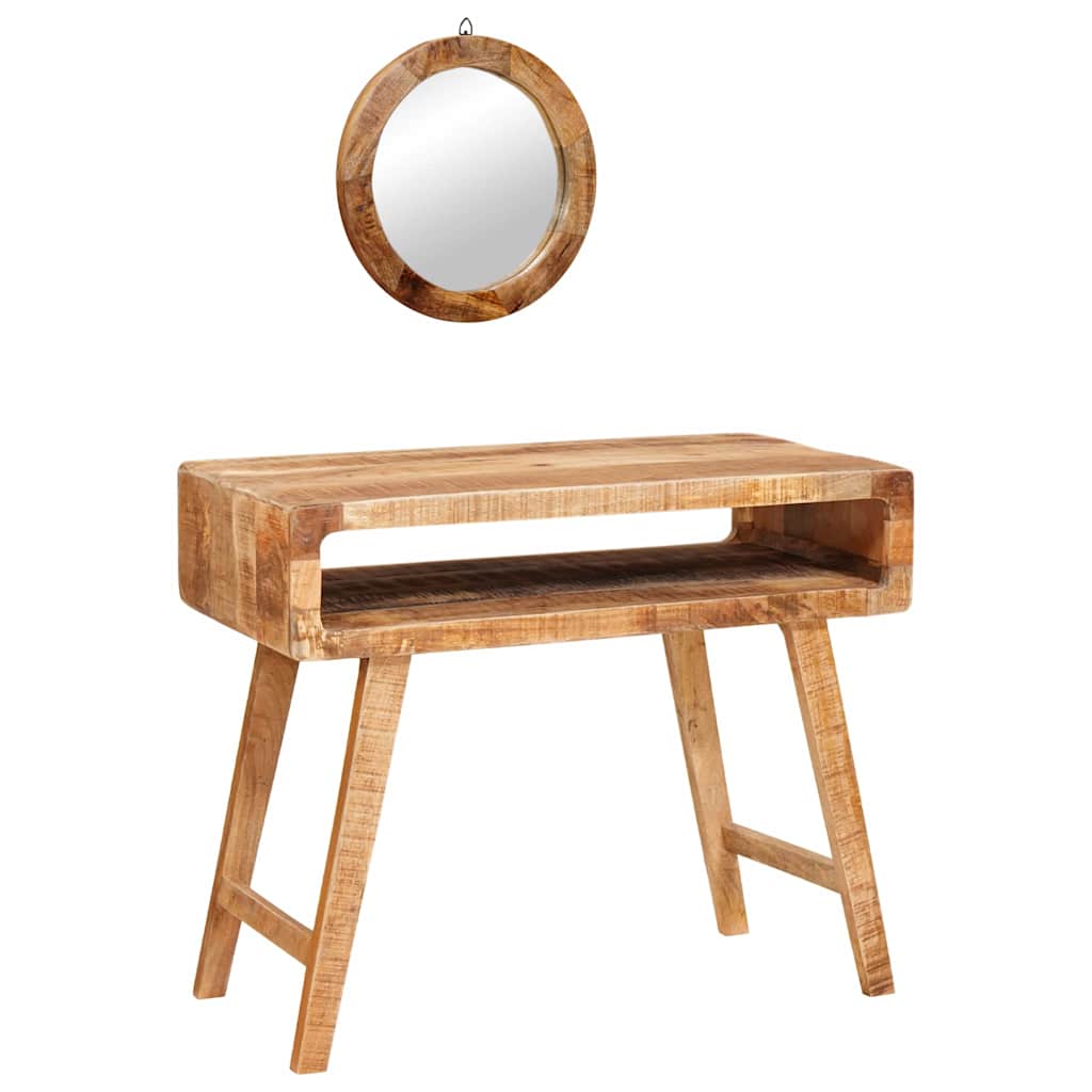 vidaXL Dressing Table Brown 90 x 76 x 45 cm Solid Mango Wood