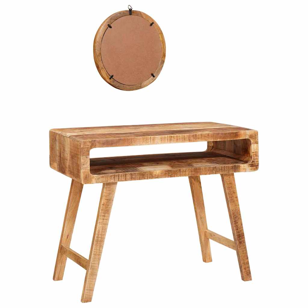 vidaXL Dressing Table Brown 90 x 76 x 45 cm Solid Mango Wood