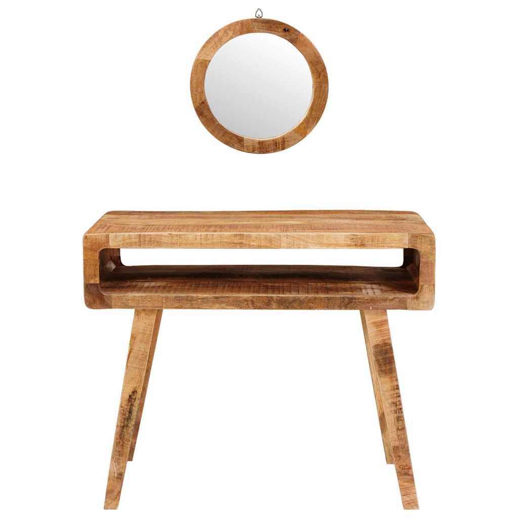 vidaXL Dressing Table Brown 90 x 76 x 45 cm Solid Mango Wood