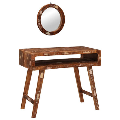 vidaXL Dressing Table Brown 90 x 76 x 45 cm Solid Reclaim Wood