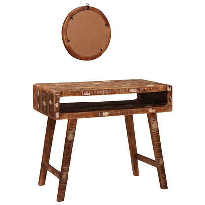 vidaXL Dressing Table Brown 90 x 76 x 45 cm Solid Reclaim Wood