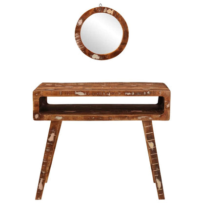 vidaXL Dressing Table Brown 90 x 76 x 45 cm Solid Reclaim Wood