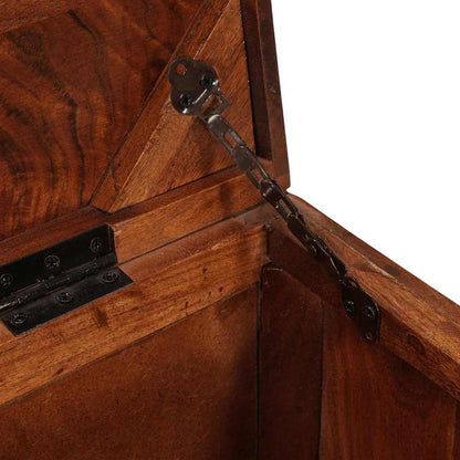 vidaXL Storage Box with Storage with Door Brown Solid Mango Wood