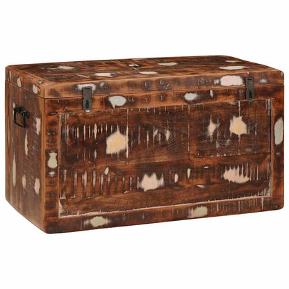 vidaXL Storage Box with Storage with Door Brown Solid Mango Wood