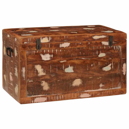 vidaXL Storage Box with Storage with Door Brown Solid Mango Wood