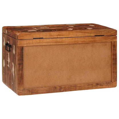vidaXL Storage Box with Storage with Door Brown Solid Mango Wood