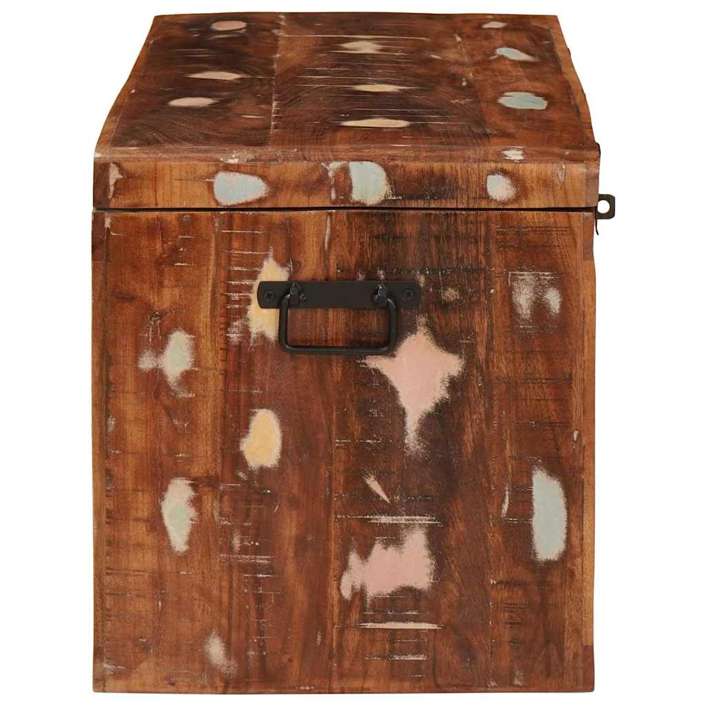 vidaXL Storage Box with Storage with Door Brown Solid Mango Wood