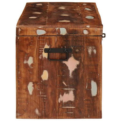 vidaXL Storage Box with Storage with Door Brown Solid Mango Wood