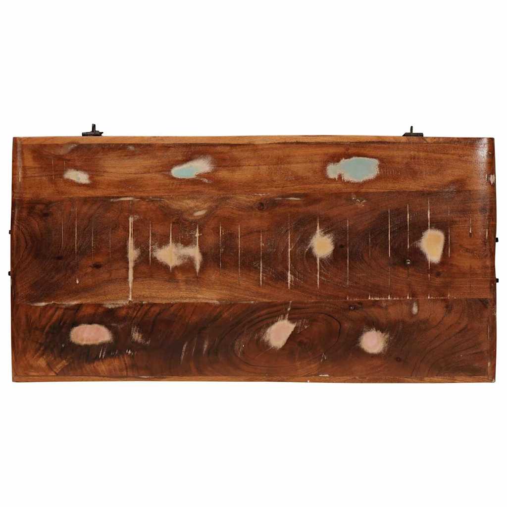 vidaXL Storage Box with Storage with Door Brown Solid Mango Wood