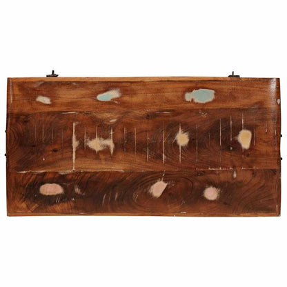 vidaXL Storage Box with Storage with Door Brown Solid Mango Wood