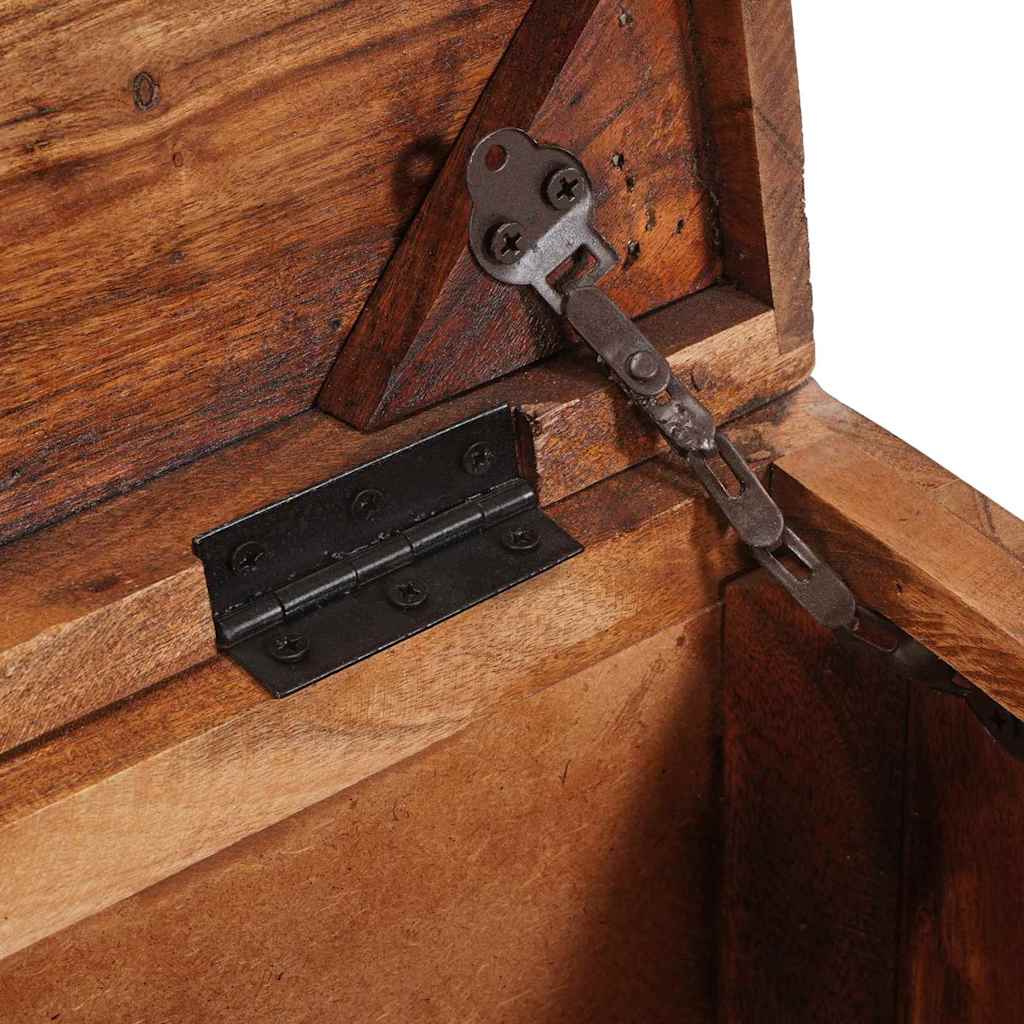 vidaXL Storage Box with Storage with Door Brown Solid Mango Wood