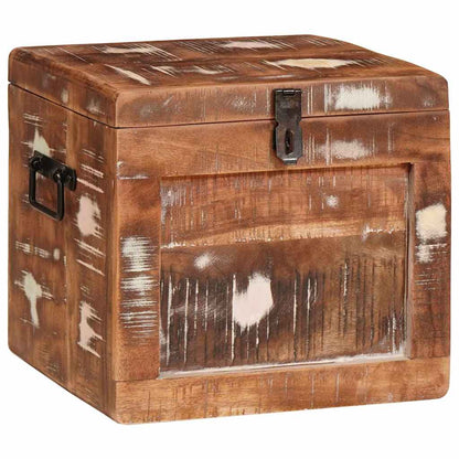 vidaXL Storage Box with Storage with Door Brown Solid Mango Wood