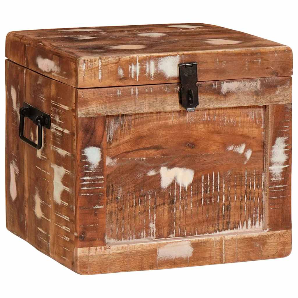 vidaXL Storage Box with Storage with Door Brown Solid Mango Wood
