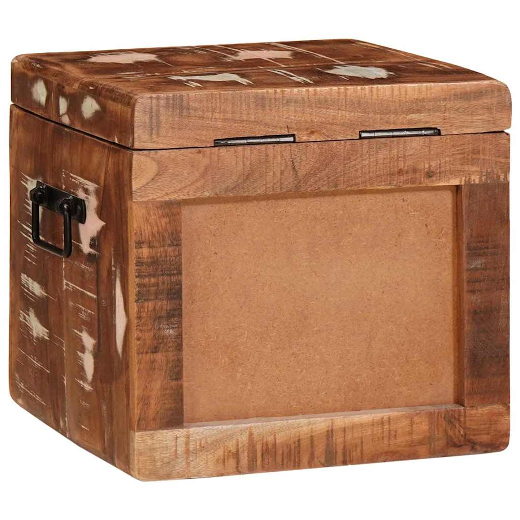 vidaXL Storage Box with Storage with Door Brown Solid Mango Wood