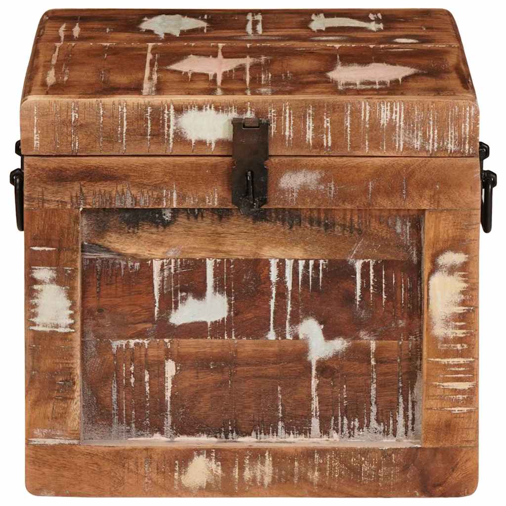 vidaXL Storage Box with Storage with Door Brown Solid Mango Wood