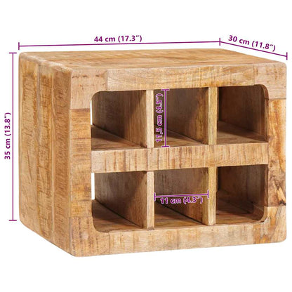 vidaXL Wine Rack with Storage Brown 44 x 30 x 35 cm Solid Mango Wood