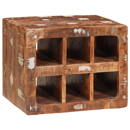 vidaXL Wine Rack with Storage Brown 44 x 30 x 35 cm Solid Reclaim Wood