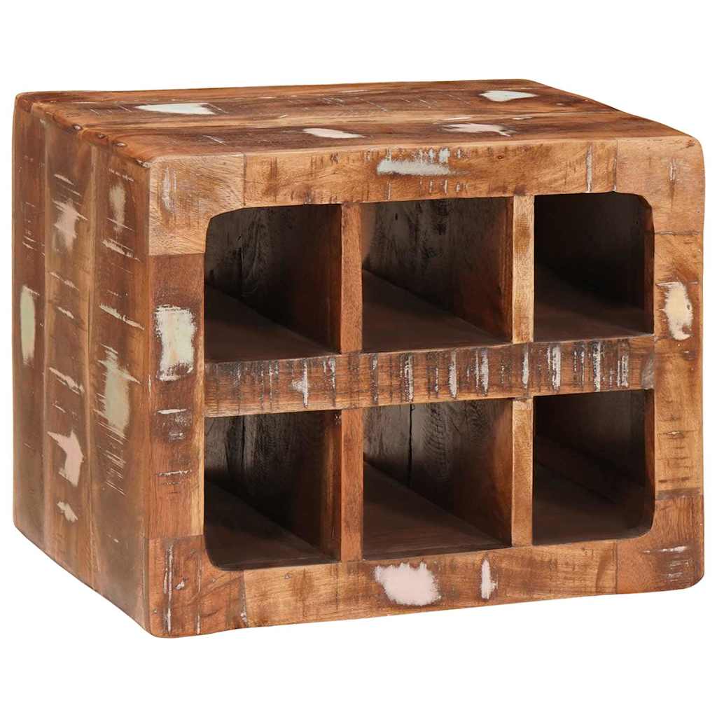 vidaXL Wine Rack with Storage Brown 44 x 30 x 35 cm Solid Reclaim Wood