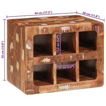 vidaXL Wine Rack with Storage Brown 44 x 30 x 35 cm Solid Reclaim Wood