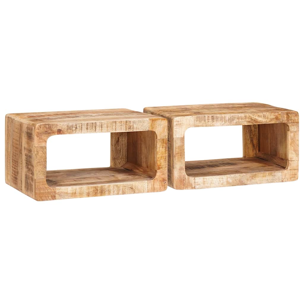 vidaXL Bedside Table 2 pcs Brown 45 x 30 x 24 cm Solid Mango Wood