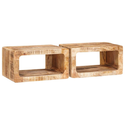 vidaXL Bedside Table 2 pcs Brown 45 x 30 x 24 cm Solid Mango Wood