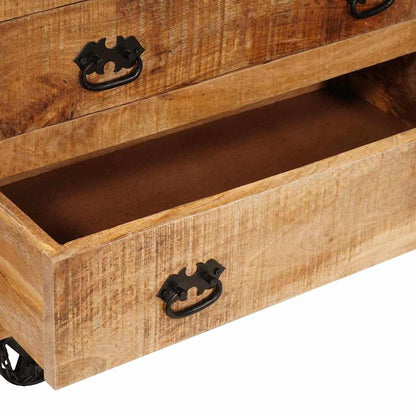 vidaXL Side Cabinet with Drawer Brown 70 x 38 x 63 cm Solid mango wood