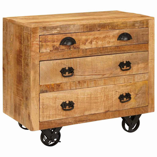 vidaXL Side Cabinet with Drawer Brown 70 x 38 x 63 cm Solid mango wood