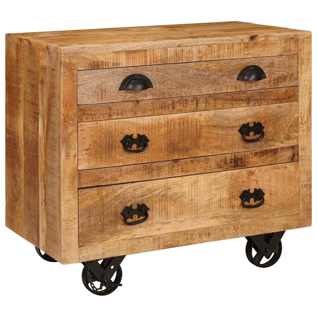vidaXL Side Cabinet with Drawer Brown 70 x 38 x 63 cm Solid mango wood