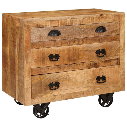 vidaXL Side Cabinet with Drawer Brown 70 x 38 x 63 cm Solid mango wood