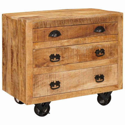 vidaXL Side Cabinet with Drawer Brown 70 x 38 x 63 cm Solid mango wood