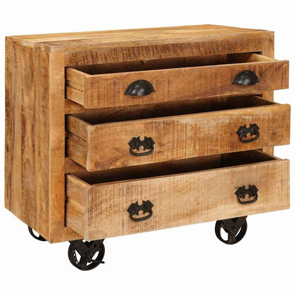 vidaXL Side Cabinet with Drawer Brown 70 x 38 x 63 cm Solid mango wood