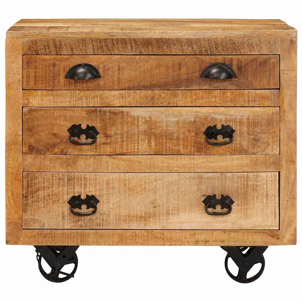 vidaXL Side Cabinet with Drawer Brown 70 x 38 x 63 cm Solid mango wood