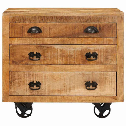 vidaXL Side Cabinet with Drawer Brown 70 x 38 x 63 cm Solid mango wood