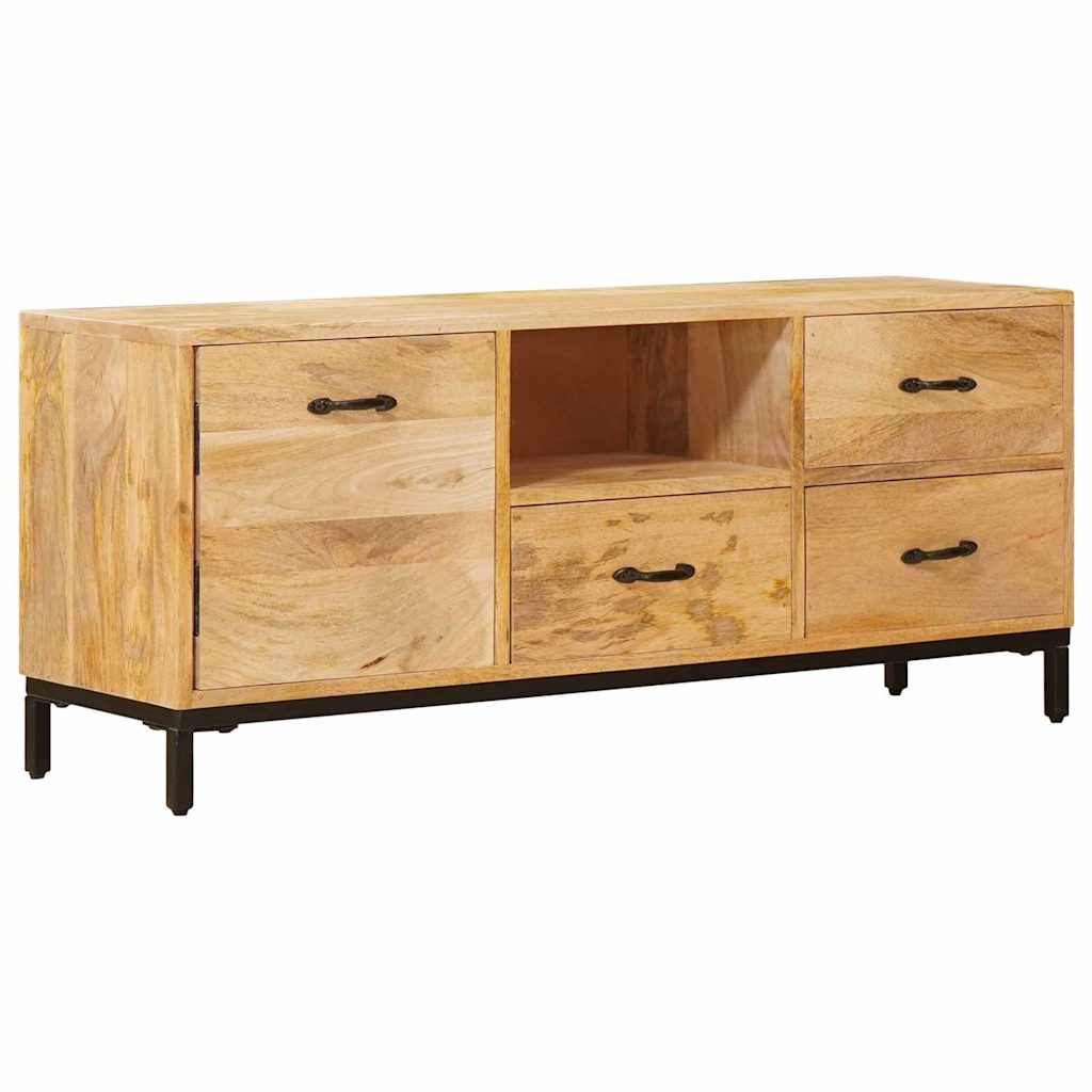 vidaXL TV Stands with Drawer Brown 110 x 30 x46 cm Solid Mango Wood