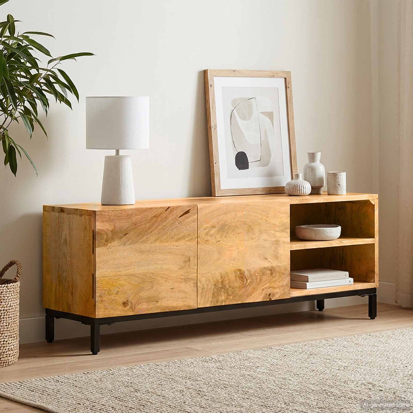vidaXL Storage Cabinets Brown 110 x 30 x 40 cm Solid Mango Wood