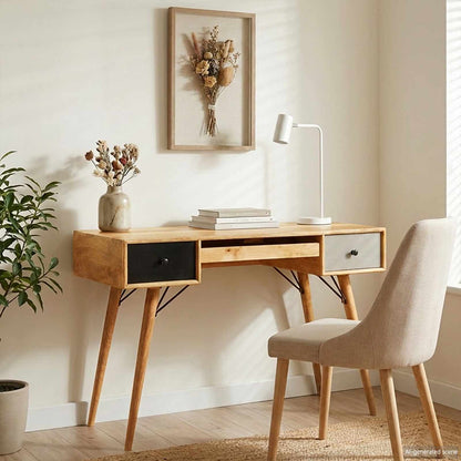 vidaXL Writing Desk Brown 110 x 55 x 76 cm Solid Mango Wood