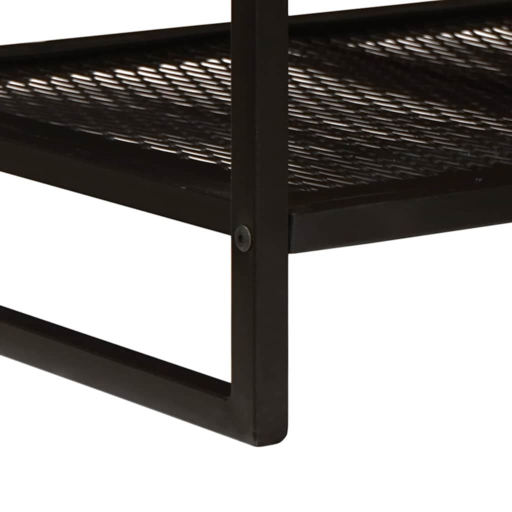 vidaXL Coffee Table Brown and Black 110 x 55 x 35 cm Solid Mango Wood