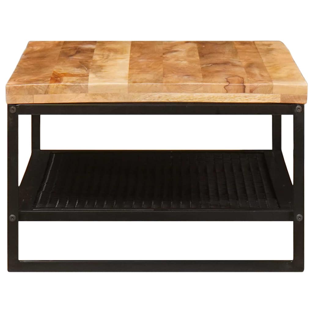 vidaXL Coffee Table Brown and Black 110 x 55 x 35 cm Solid Mango Wood