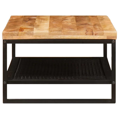 vidaXL Coffee Table Brown and Black 110 x 55 x 35 cm Solid Mango Wood