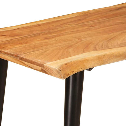 vidaXL Dining Tables Brown and Black 110 x 55 x 75 cm Solid Mango Wood