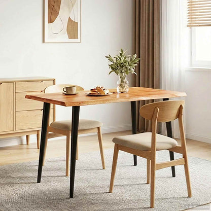 vidaXL Dining Tables Brown and Black 110 x 55 x 78 cm Solid Mango Wood