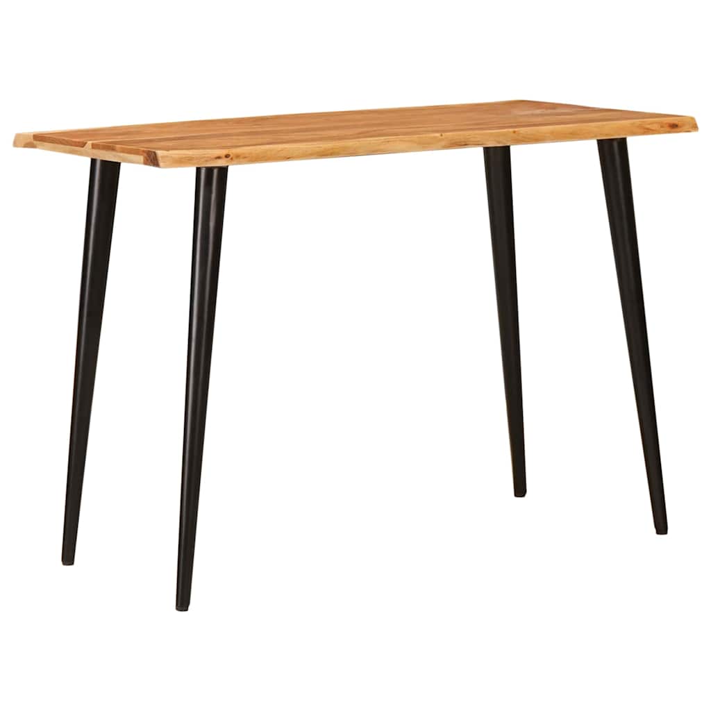 vidaXL Dining Tables Brown and Black 110 x 55 x 78 cm Solid Mango Wood