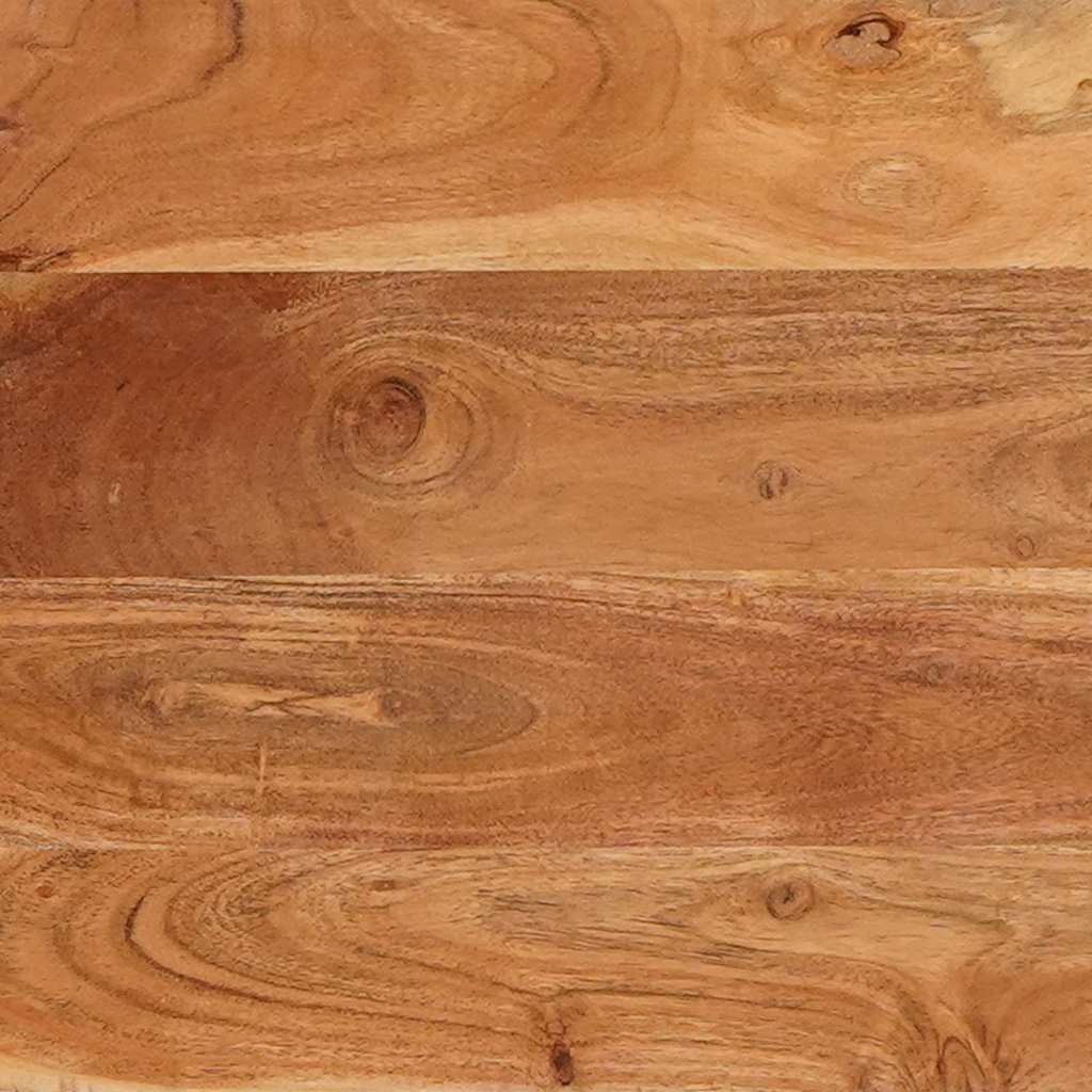 vidaXL Dining Tables Brown and Black 110 x 55 x 75 cm Solid Mango Wood