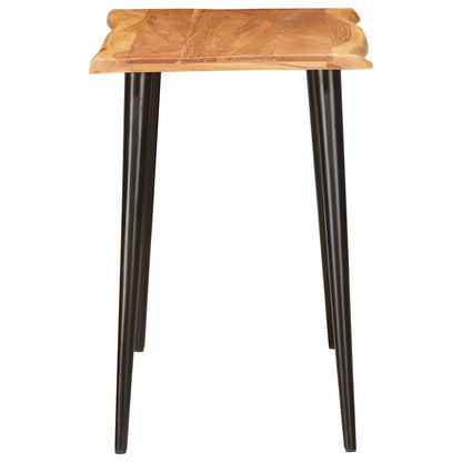 vidaXL Dining Tables Brown and Black 110 x 55 x 78 cm Solid Mango Wood