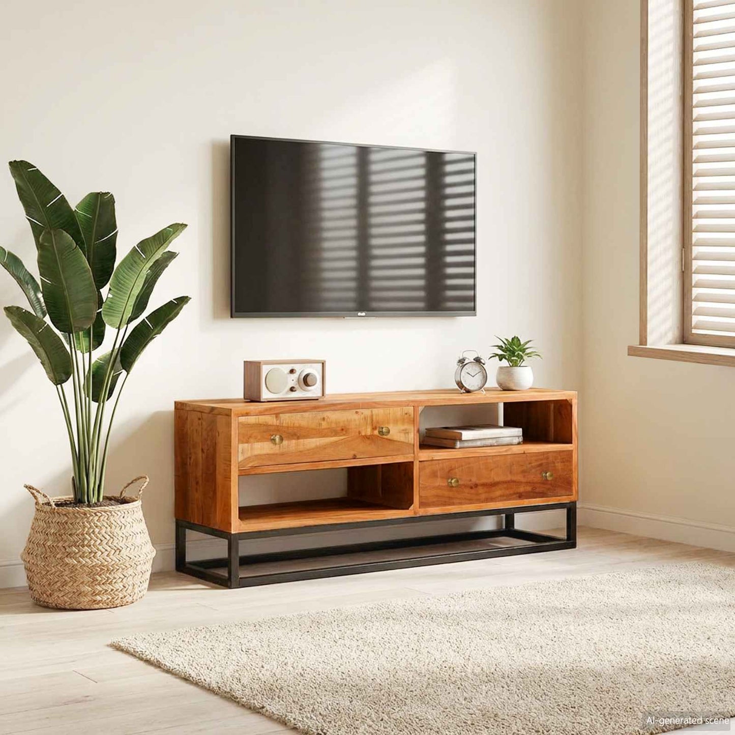 vidaXL Sideboard Beta Natural 70 x 30 x 75 cm Solid Acacia Wood