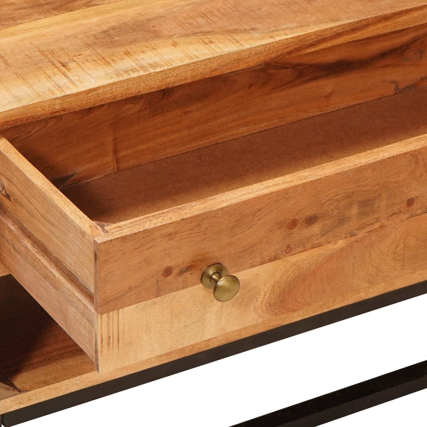 vidaXL TV Cabinet Natural 110 x 30 x 44 cm Solid Acacia Wood