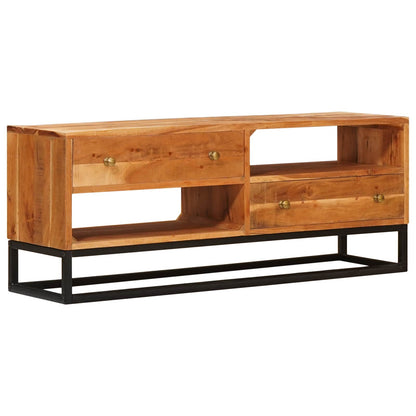 vidaXL TV Cabinet Natural 110 x 30 x 44 cm Solid Acacia Wood