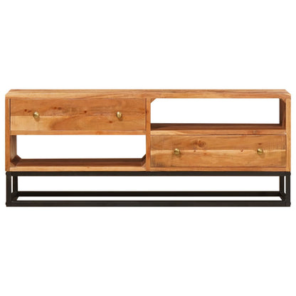 vidaXL TV Cabinet Natural 110 x 30 x 44 cm Solid Acacia Wood