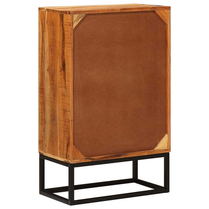 vidaXL Chest of Drawer Natural 55 x 30 x 90 cm Solid Acacia Wood