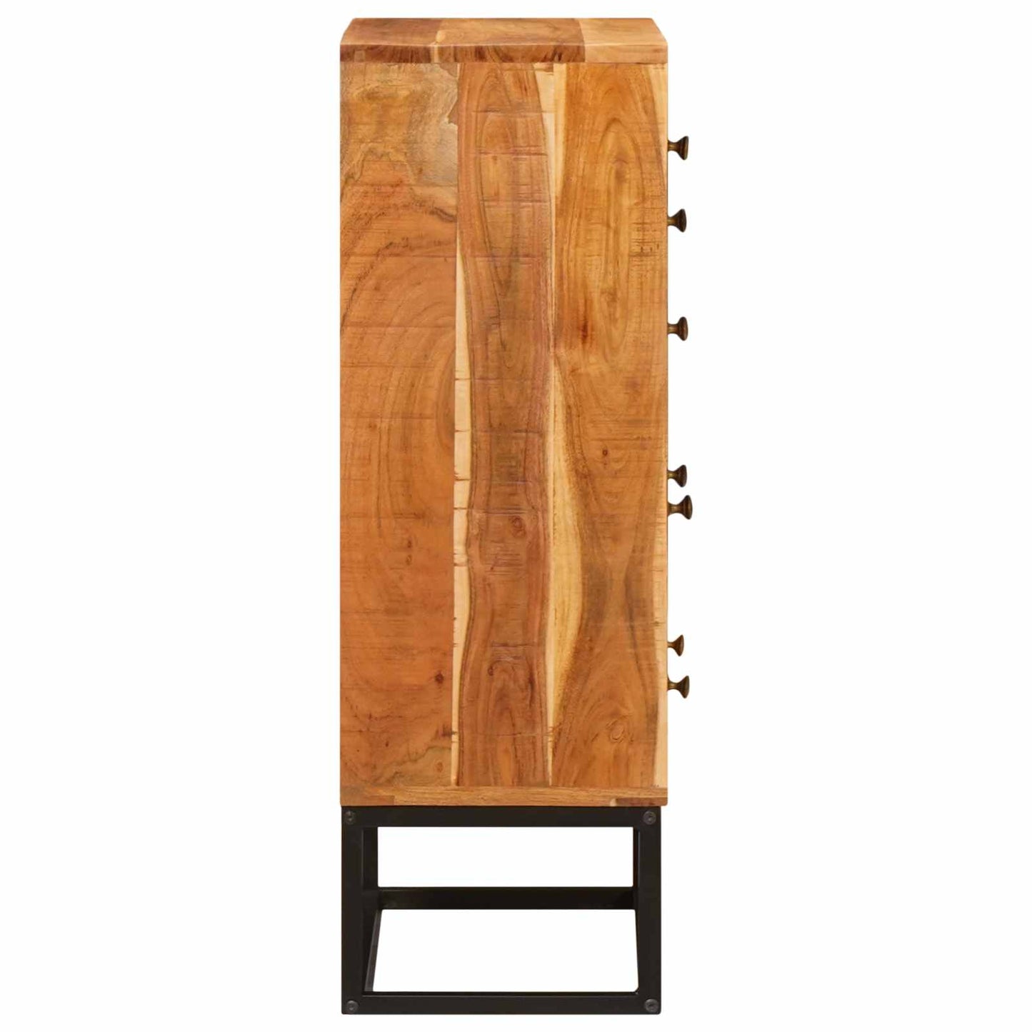 vidaXL Chest of Drawer Natural 55 x 30 x 90 cm Solid Acacia Wood